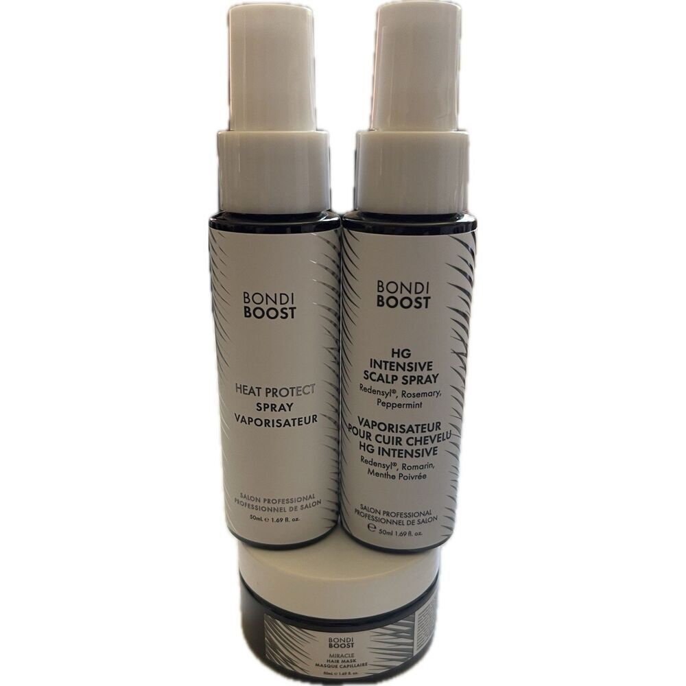 Bondi Boost Miracle Hair Mask Heat Protect Spray HG Scalp Spray New Mini Lot 3